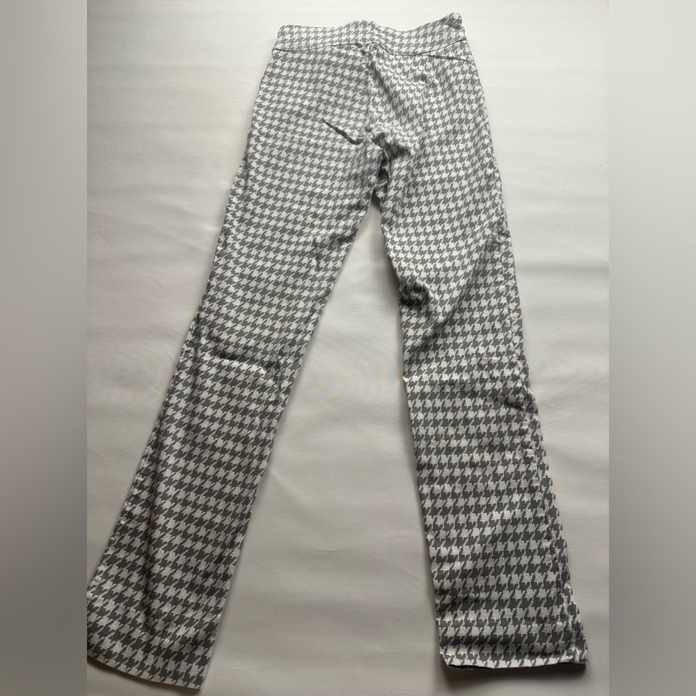 Houndstooth Patterned Pants With Stretch. Size 8.… - image 2